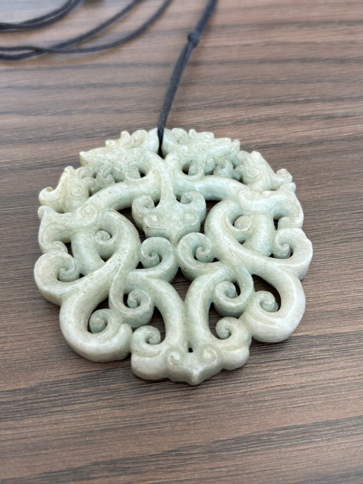 Prachtige Jade Draken Hanger met Ketting, Ophalen of Verzenden