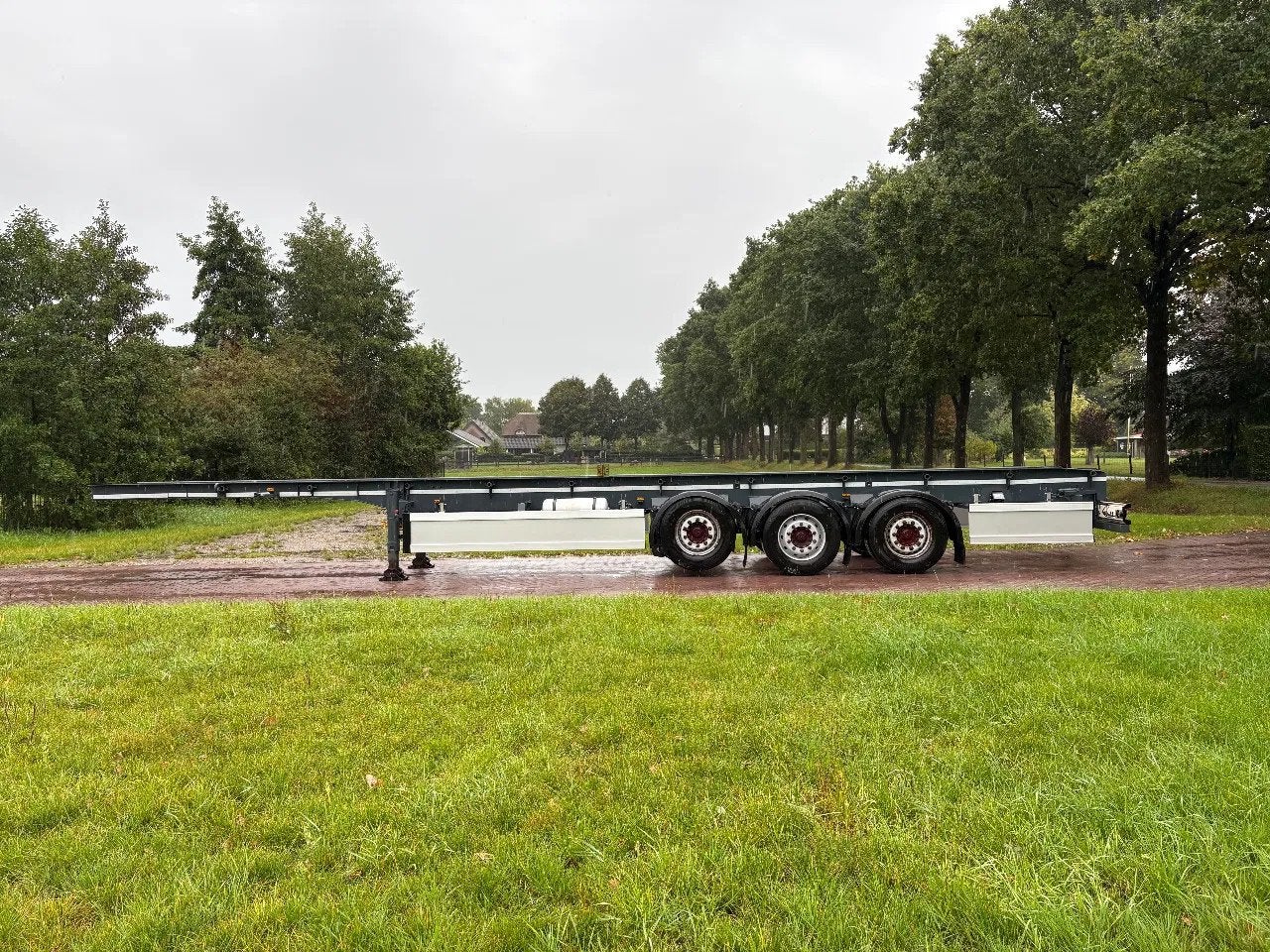 Bulthuis Container chassis semi-trailers oplegger 43 ton, Auto's, Overige brandstoffen, Bedrijf, Zilver of Grijs, Aanhangers en Opleggers