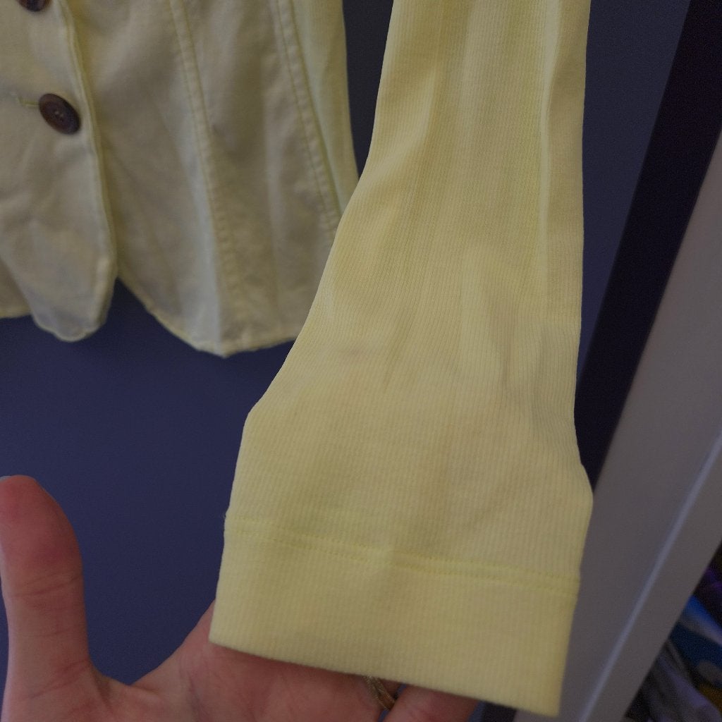 Marc Cain blazer lichtgeel stretch mt 36 zomer blazer 51396, ., Geel, Marccain, Ophalen of Verzenden