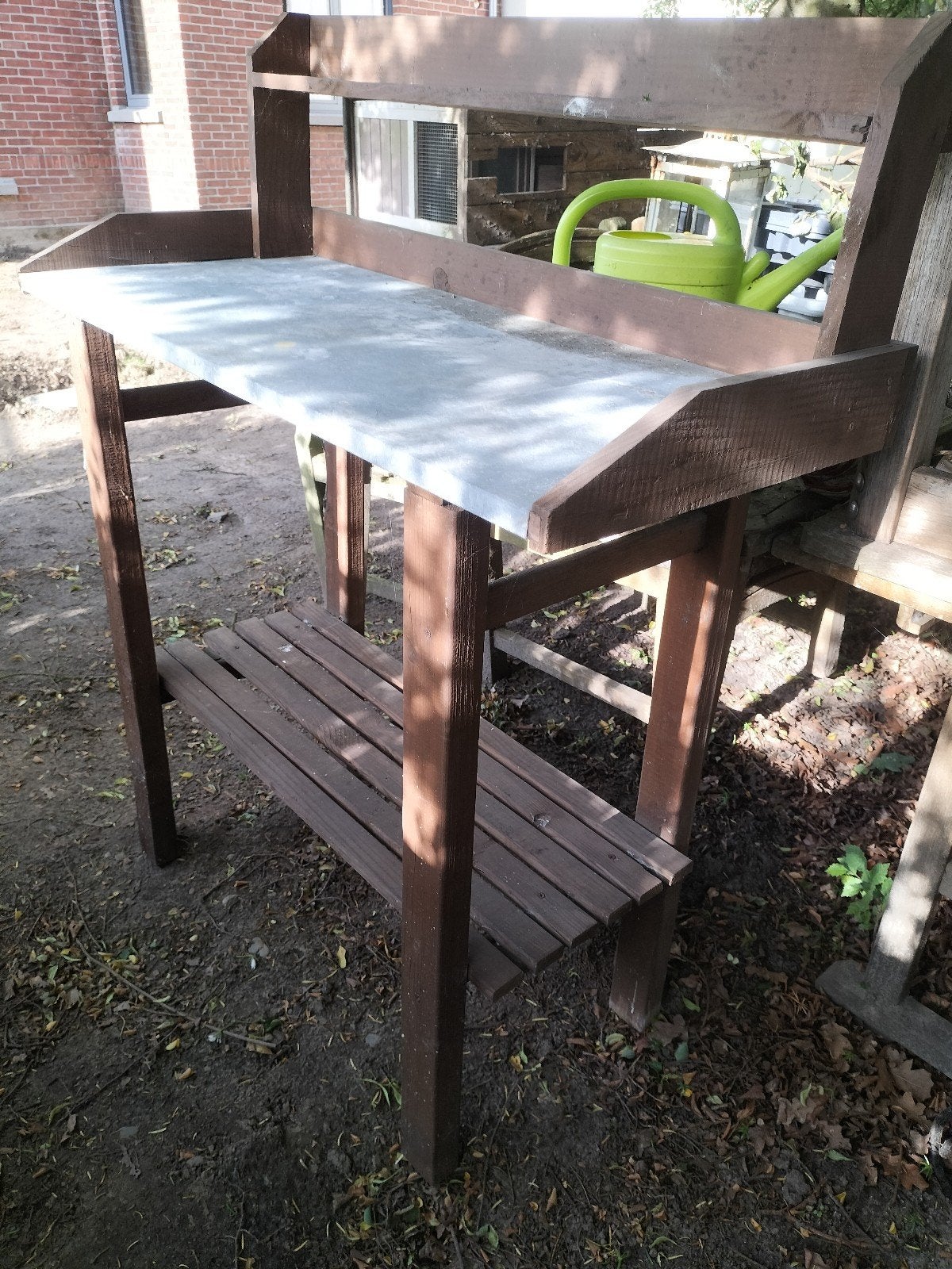 Op pottafel of buitenkeuken tafel plantentafel, Ophalen, Gebruikt, Gas