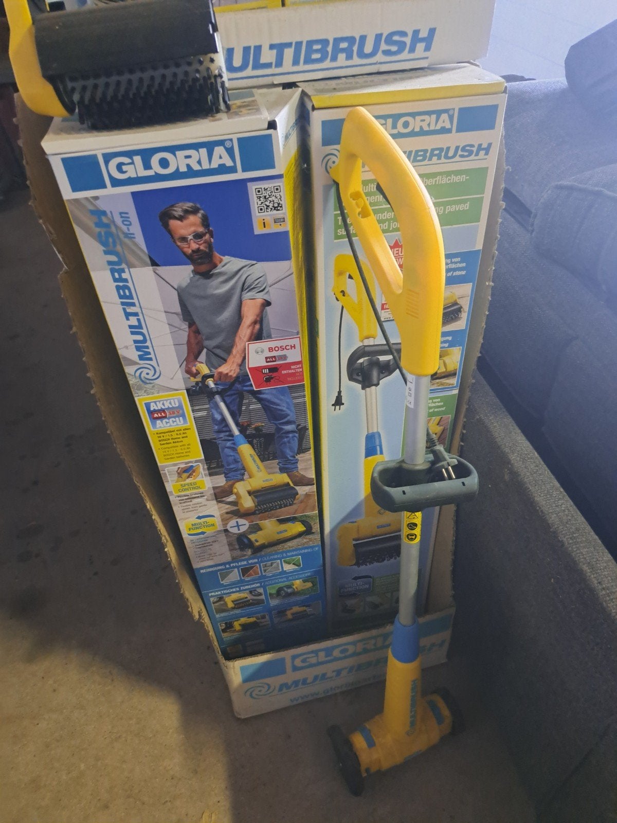 Nieuwe Gloria 230 volt en accu terrasborstel incl. voegenbor, Tuin en Terras, Ophalen of Verzenden, Nieuw, Overige soorten, Gloria
