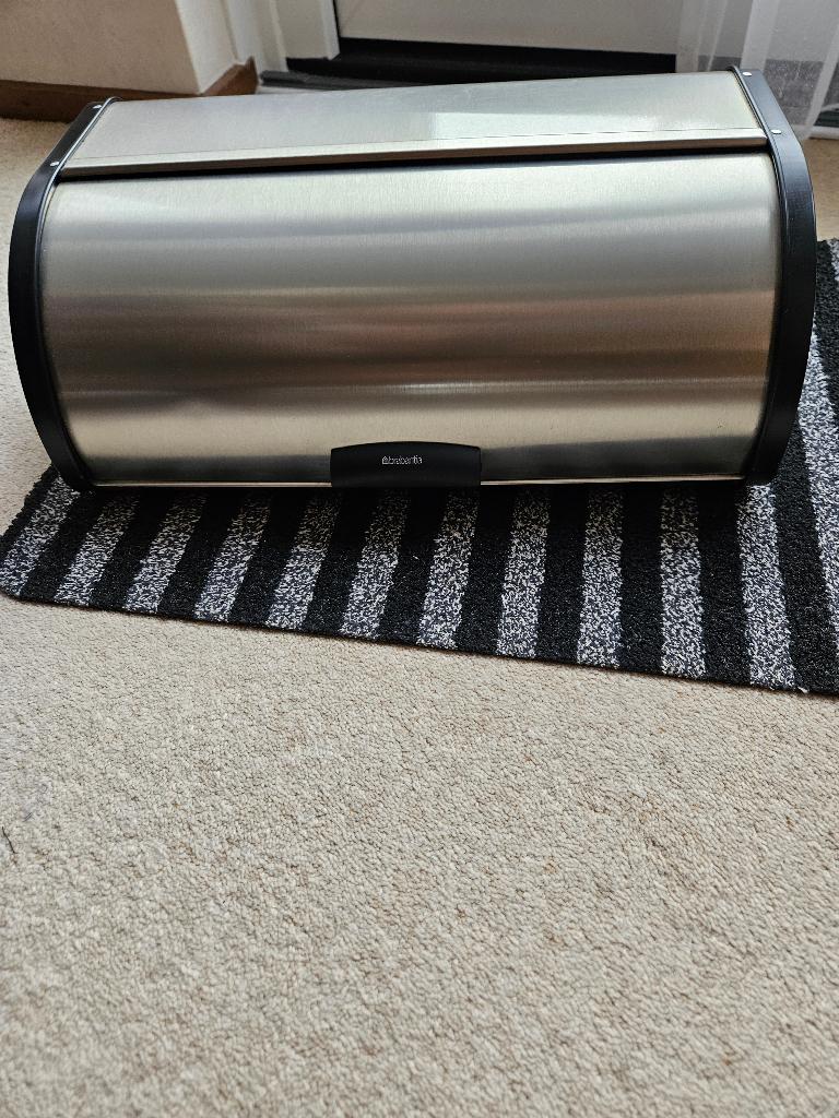 RVS Brabantia Broodtrommel met schuifdeksel, Ophalen of Verzenden, Zo goed als nieuw
