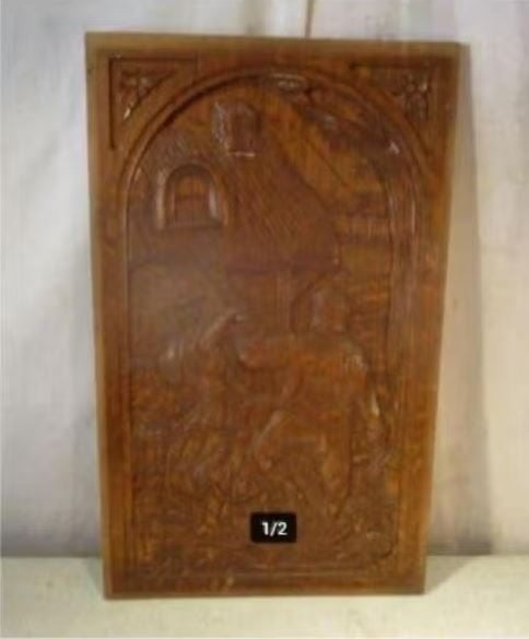 Mooi Houtsnijwerk - Dansend Koppel - 54x32, Houtsnijwerk, Ophalen of Verzenden, Handgemaakt, Hout
