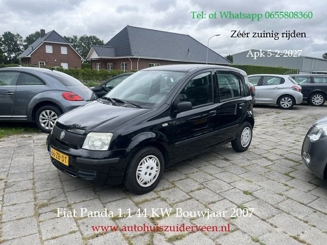 Fiat Panda 1.1 40KW Zéér zuinig rijden Apk 5-2-2027, Auto's, 4 stoelen, Zwart, Origineel Nederlands, Bedrijf