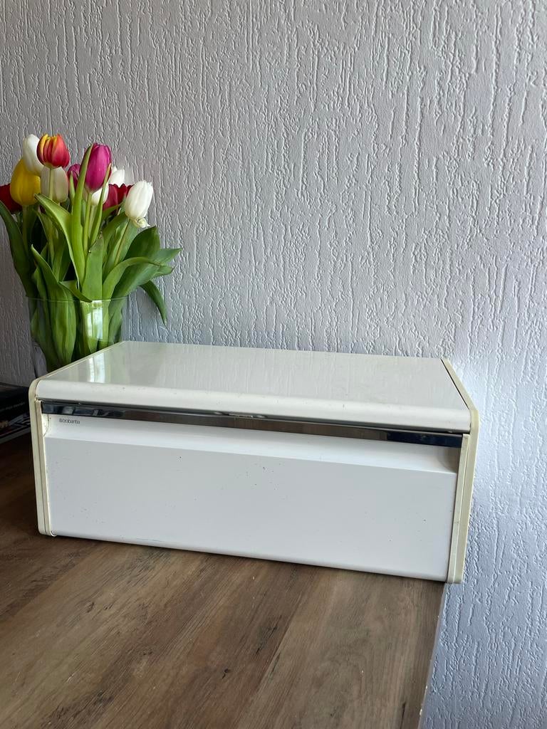 Brabantia Broodtrommel - Vintage Wit, Ophalen of Verzenden, Gebruikt