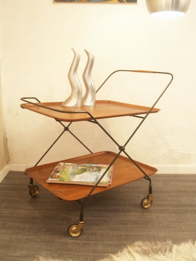 Trolley by Paul Nagel for Jie Gantofta Sweden sixties design, Ophalen
