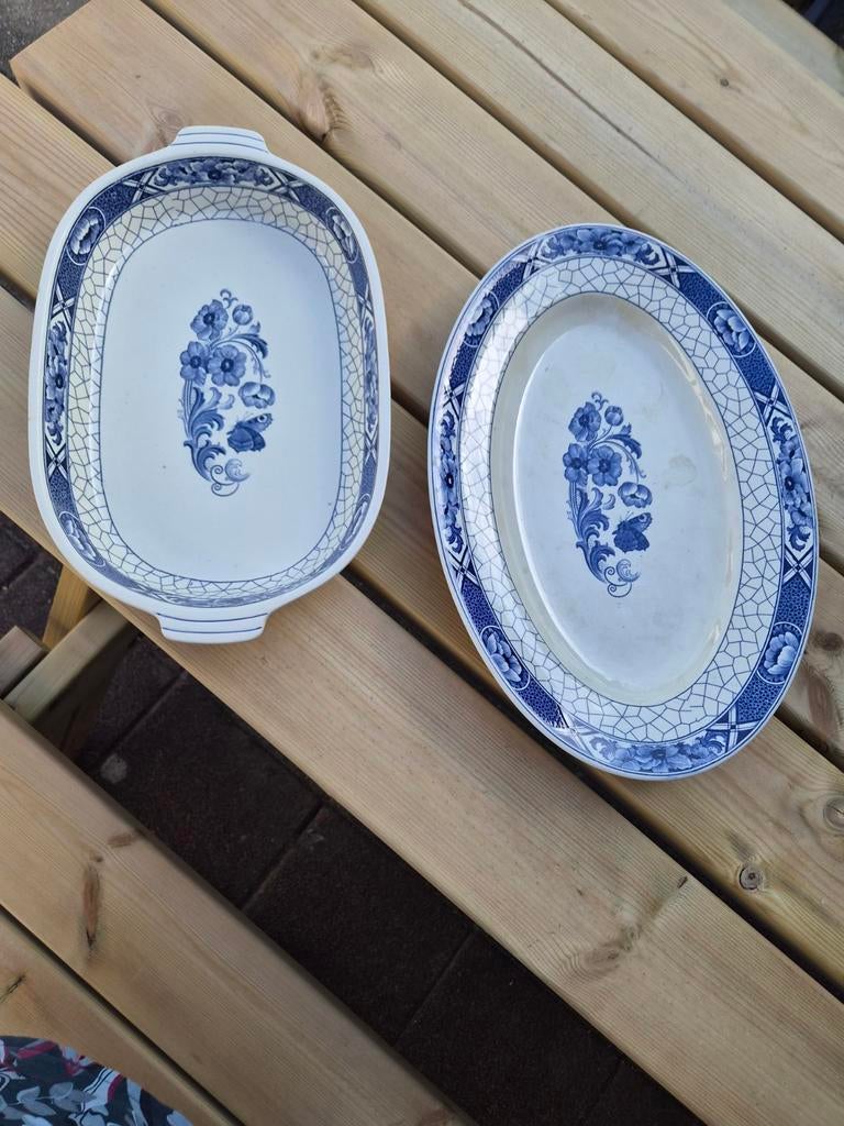 Butterfly maestricht brood en vlees salade schaal, Antiek en Kunst, Antiek | Schalen, Ophalen