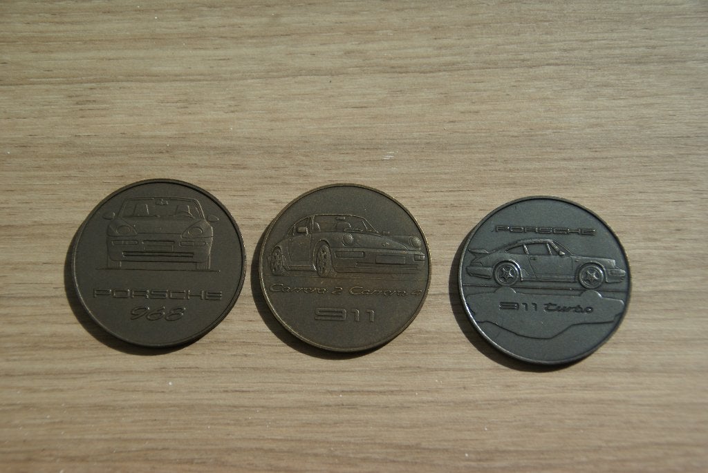 Porsche munten, Ophalen of Verzenden, Overige materialen, Buitenland