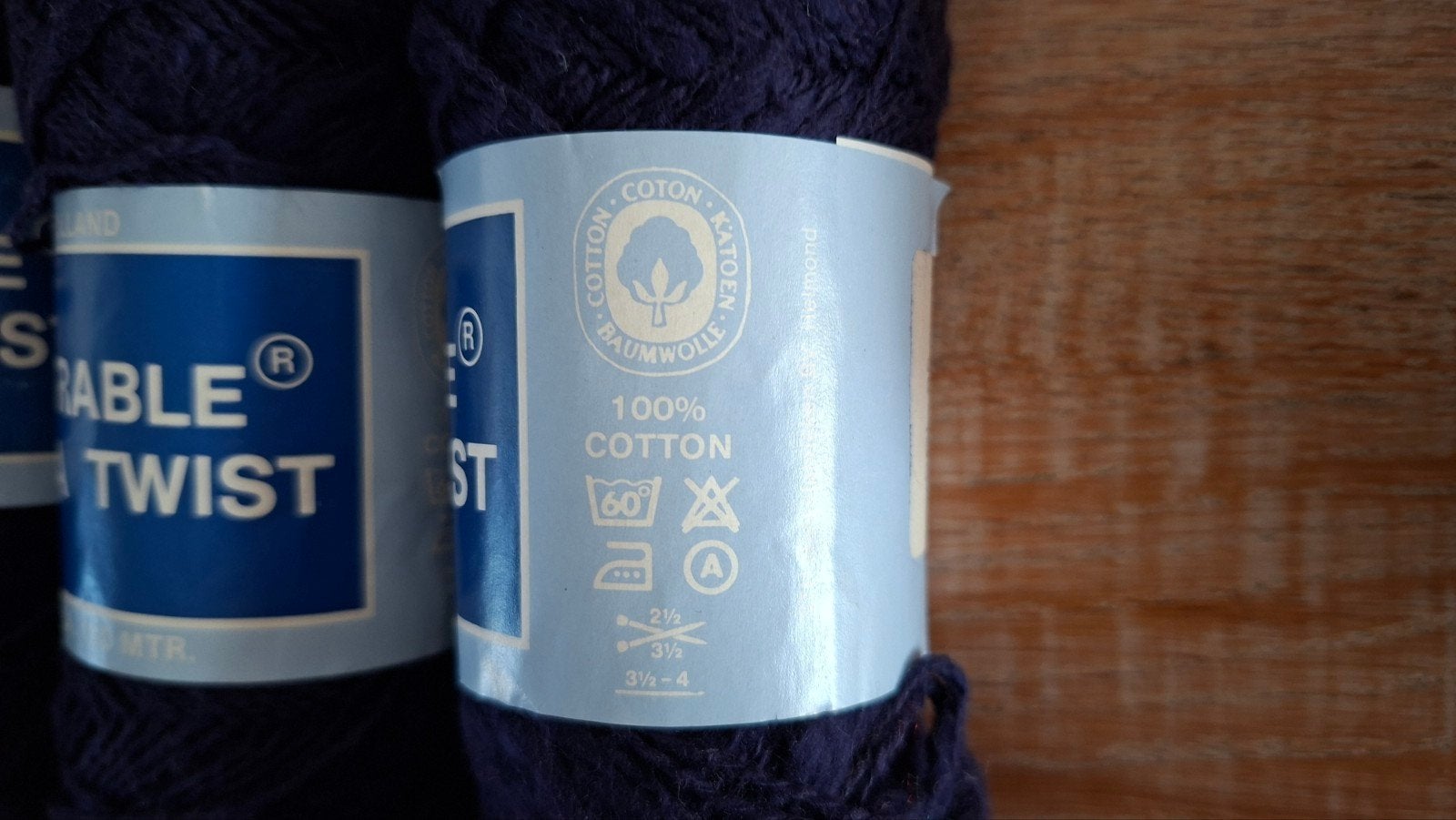 katoen garen, donkerblauw en antraciet, Ophalen, Breien of Haken, Wol of Garen