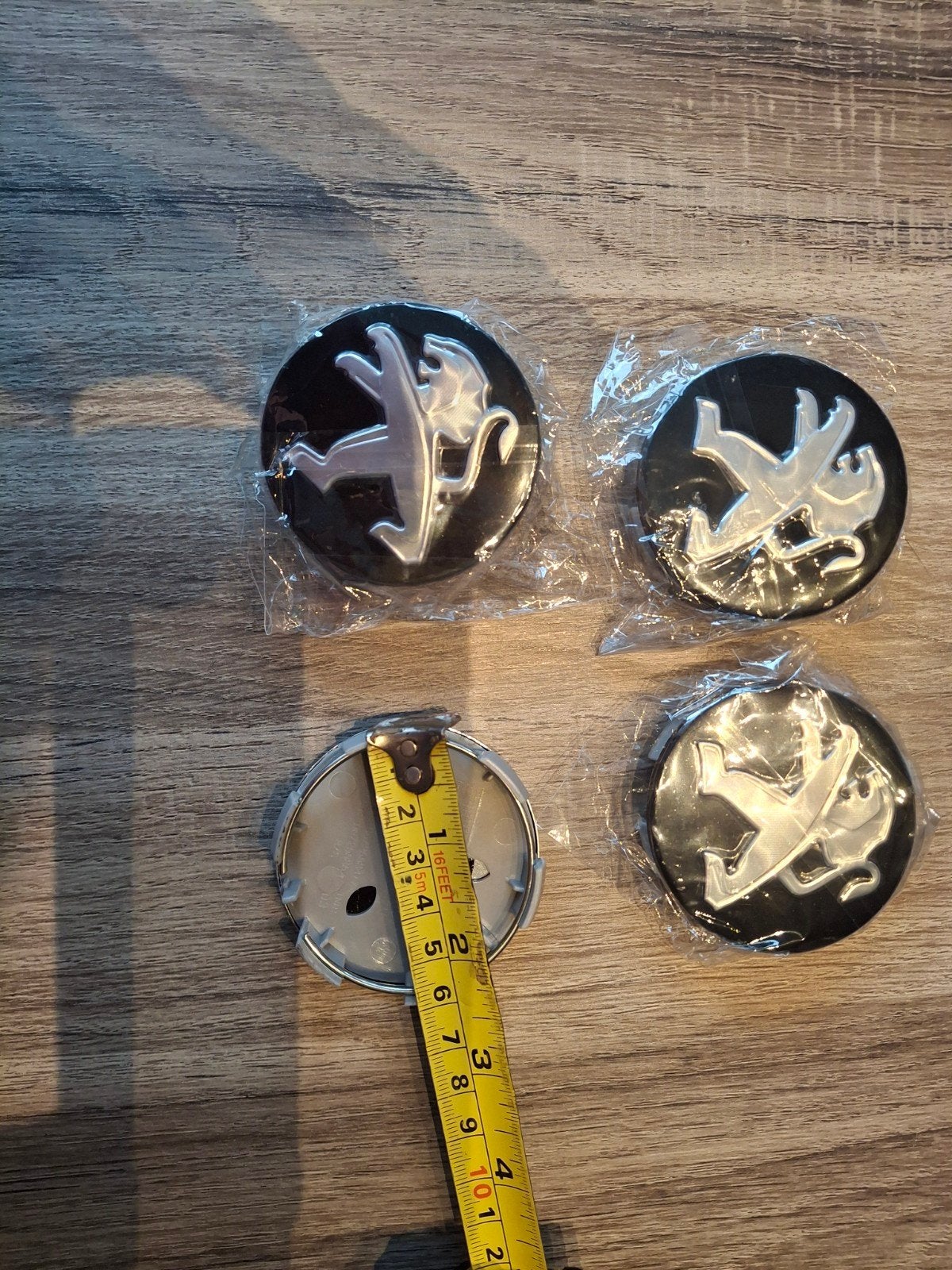 4x Peugeot Naafdoppen Wielnaafdoppen 60mm Zwart/Zilver, Ophalen of Verzenden, Nieuw, Peugeot