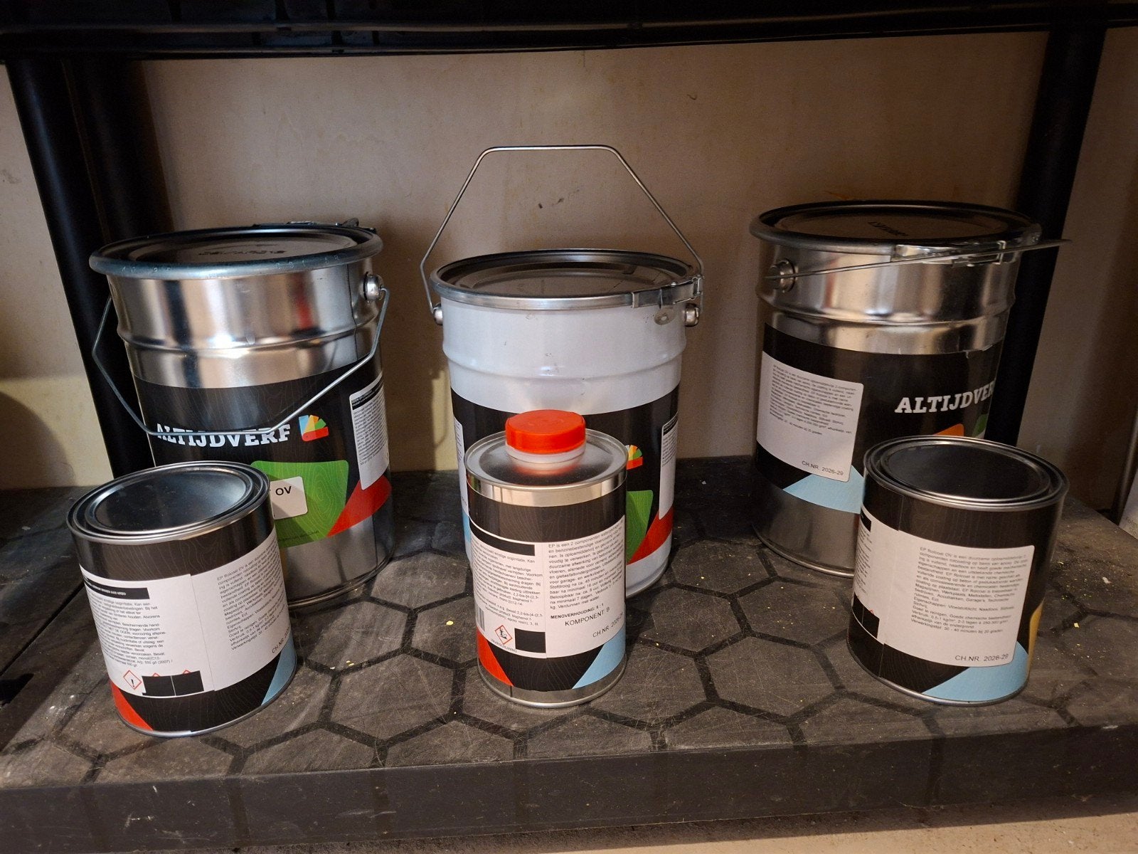 2 componenten epoxy coating sets nieuw, Ophalen, Nieuw, Grijs