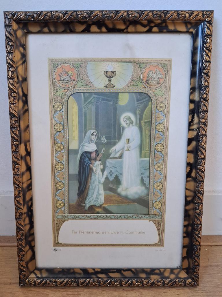 poster Heilige Communie, Ophalen, Gebruikt, Kaart of Prent