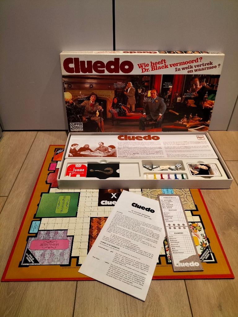 Cluedo - spel van Clipper - grote witte doos, Vijf spelers of meer, Ophalen of Verzenden, Gebruikt, Clipper