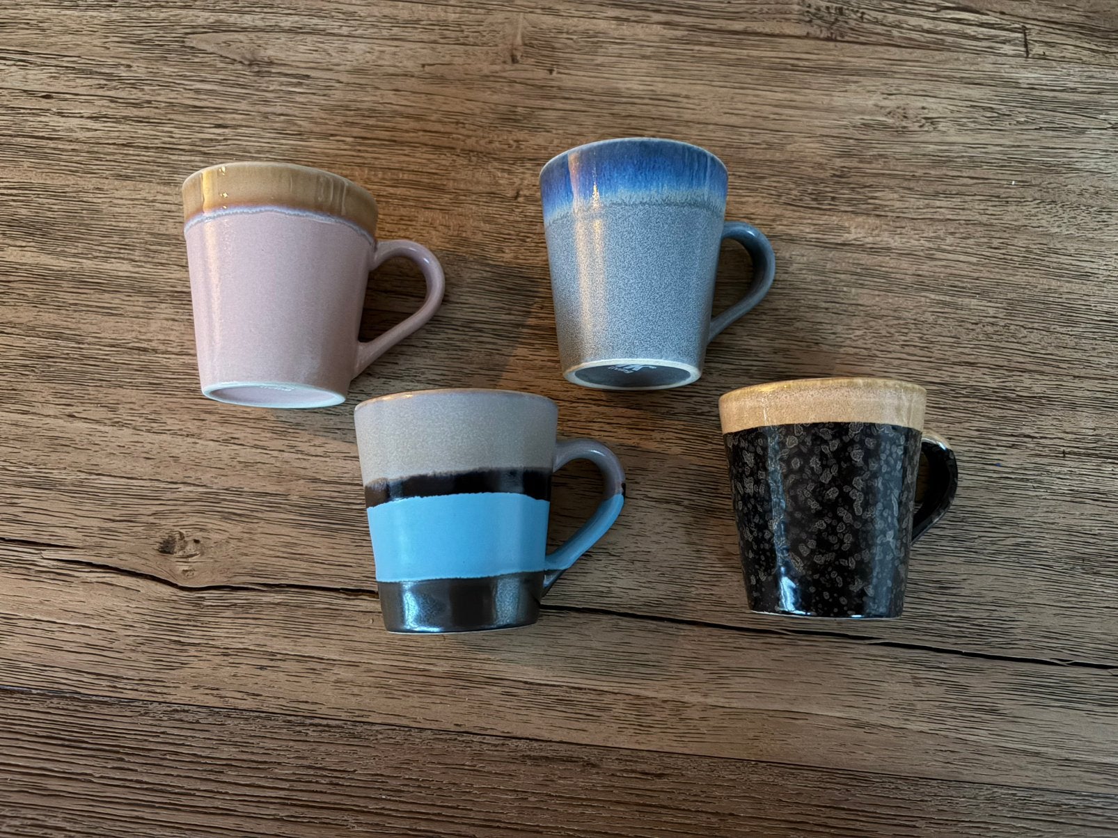 Set van 4 HK Living espressokopjes 80 ml in nieuwstaat, Ophalen, Keramiek, Zo goed als nieuw, Overige stijlen