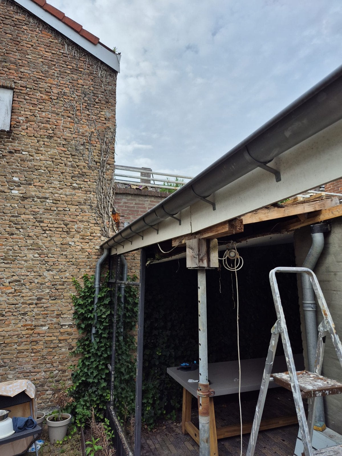 Zinken dakgoot, Ophalen, Gebruikt, 60 tot 80 mm, 4 tot 6 meter