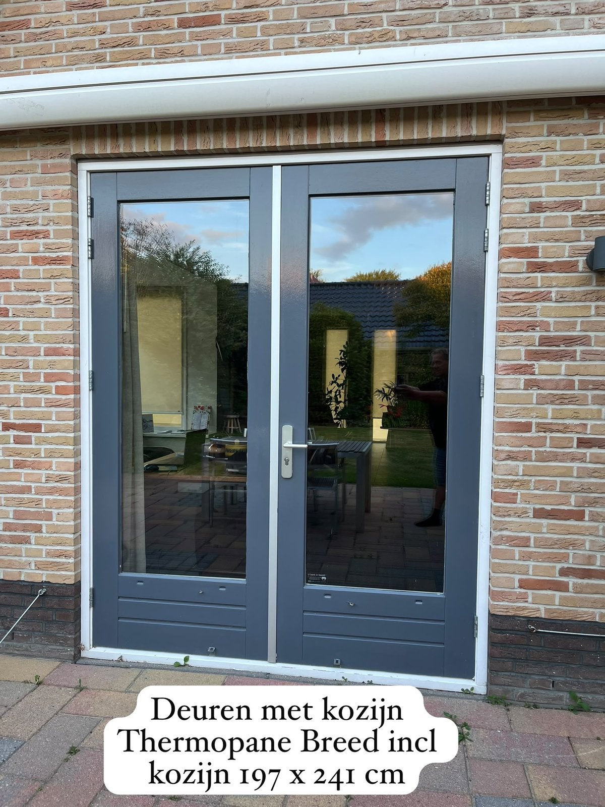 Tuindeuren . Terrasdeuren . Diverse sets . Zie fotos ,, Doe-het-zelf en Verbouw, 120 cm of meer, Ophalen of Verzenden, 200 tot 215 cm