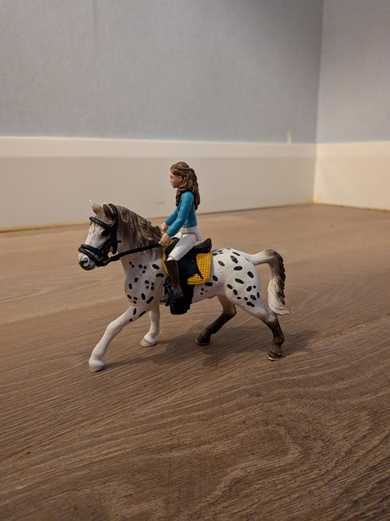 Schleich paard met ruiter - Appaloosa, Ophalen of Verzenden, Zo goed als nieuw, Jongen of Meisje