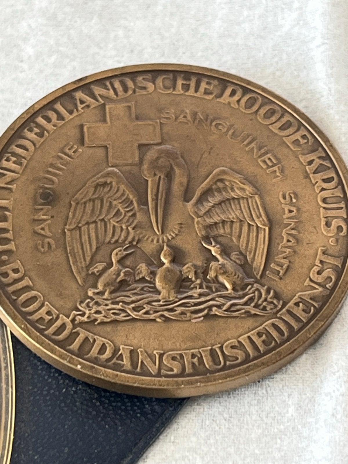 Karl Landsteiner-penning - Nederlands Rode Kruis (Brons), Postzegels en Munten, Penningen en Medailles, Verzenden, Brons, Nederland