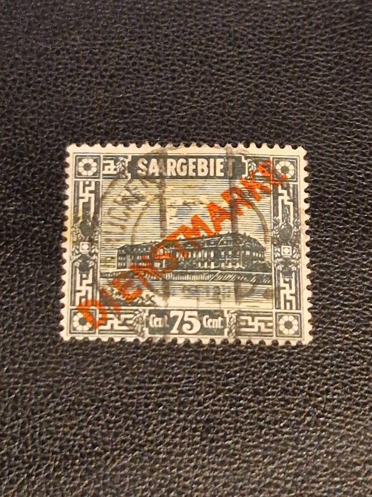 saarland gestempeld nr 10 dienstmarke kleur zwart, Ophalen of Verzenden, Overige periodes, Gestempeld