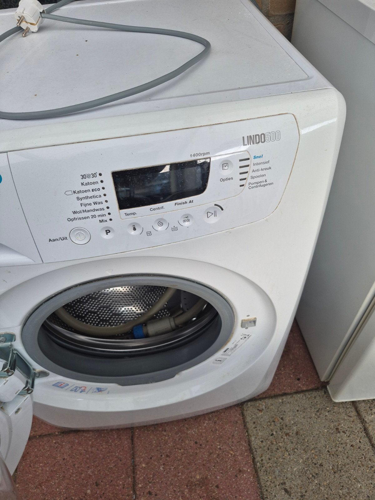 Zanussi Lindo 500 Wasmachine 8 kg, Witgoed en Apparatuur, Ophalen, 1200 tot 1600 toeren, Gebruikt, 8 tot 10 kg