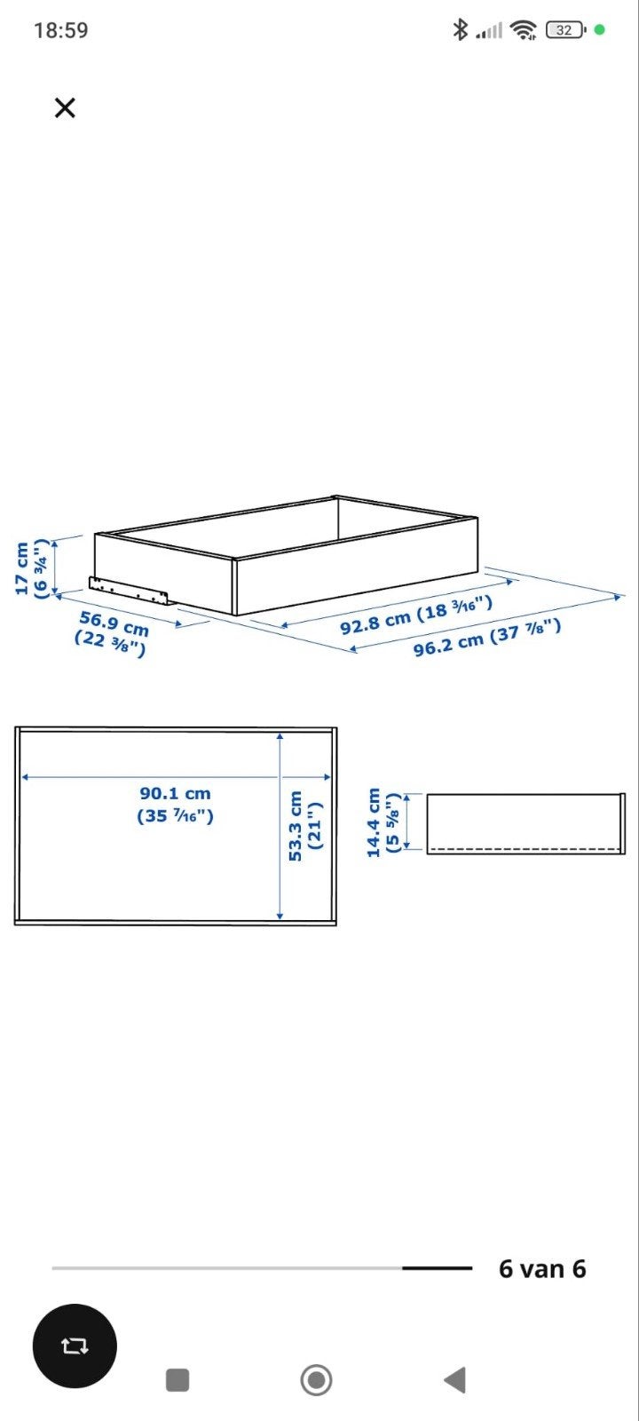 4 x Komplement lade's, Huis en Inrichting, Kasten | Kledingkasten, Ophalen, 50 tot 75 cm, 50 tot 100 cm, Minder dan 100 cm