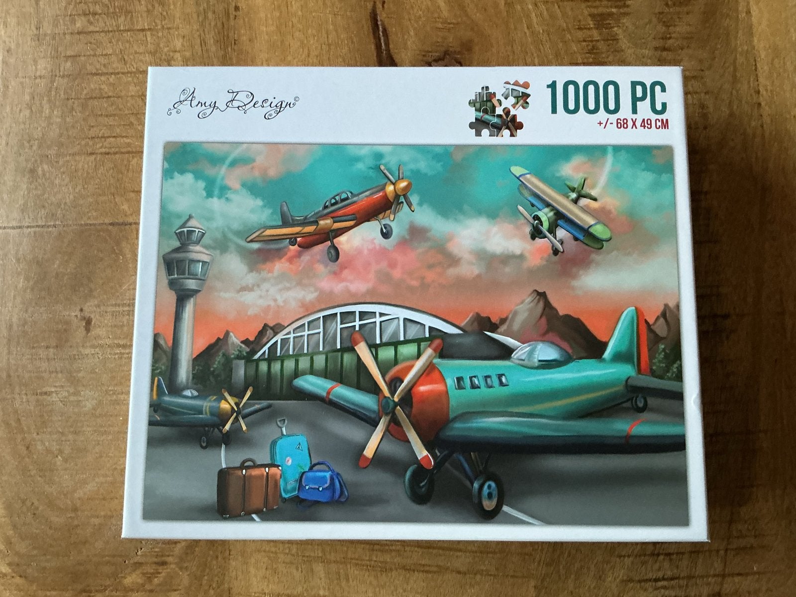 Any Design Vliegtuig Puzzel 1000 Stukjes, Ophalen, 500 t/m 1500 stukjes, Zo goed als nieuw, Legpuzzel