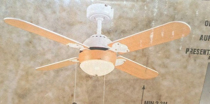Witte plafondventilator met verlichting nieuw SMC 42 inch, Witgoed en Apparatuur, Ventilatoren, Ophalen, Nieuw, Plafondventilator