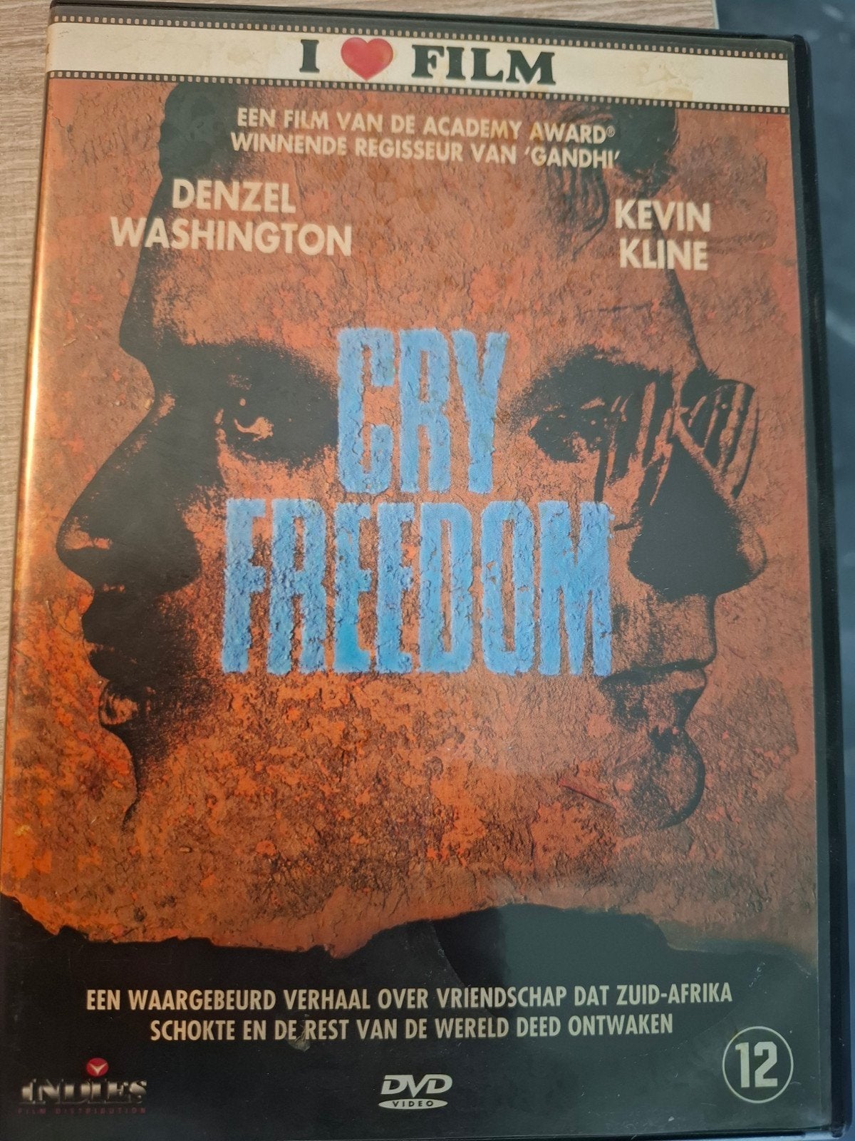 Cry freedom- Denzel washington, Vanaf 16 jaar, Ophalen of Verzenden, Zo goed als nieuw