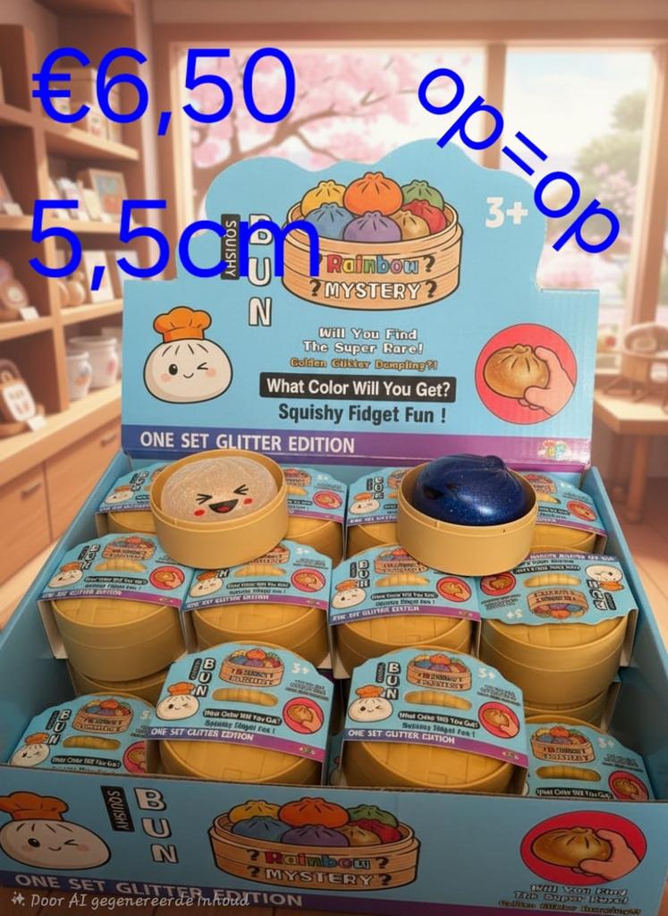 Squishy Bun Rainbow Dumpling Fidget Speelgoed TikTok, Ophalen of Verzenden, Nieuw, Jongen of Meisje