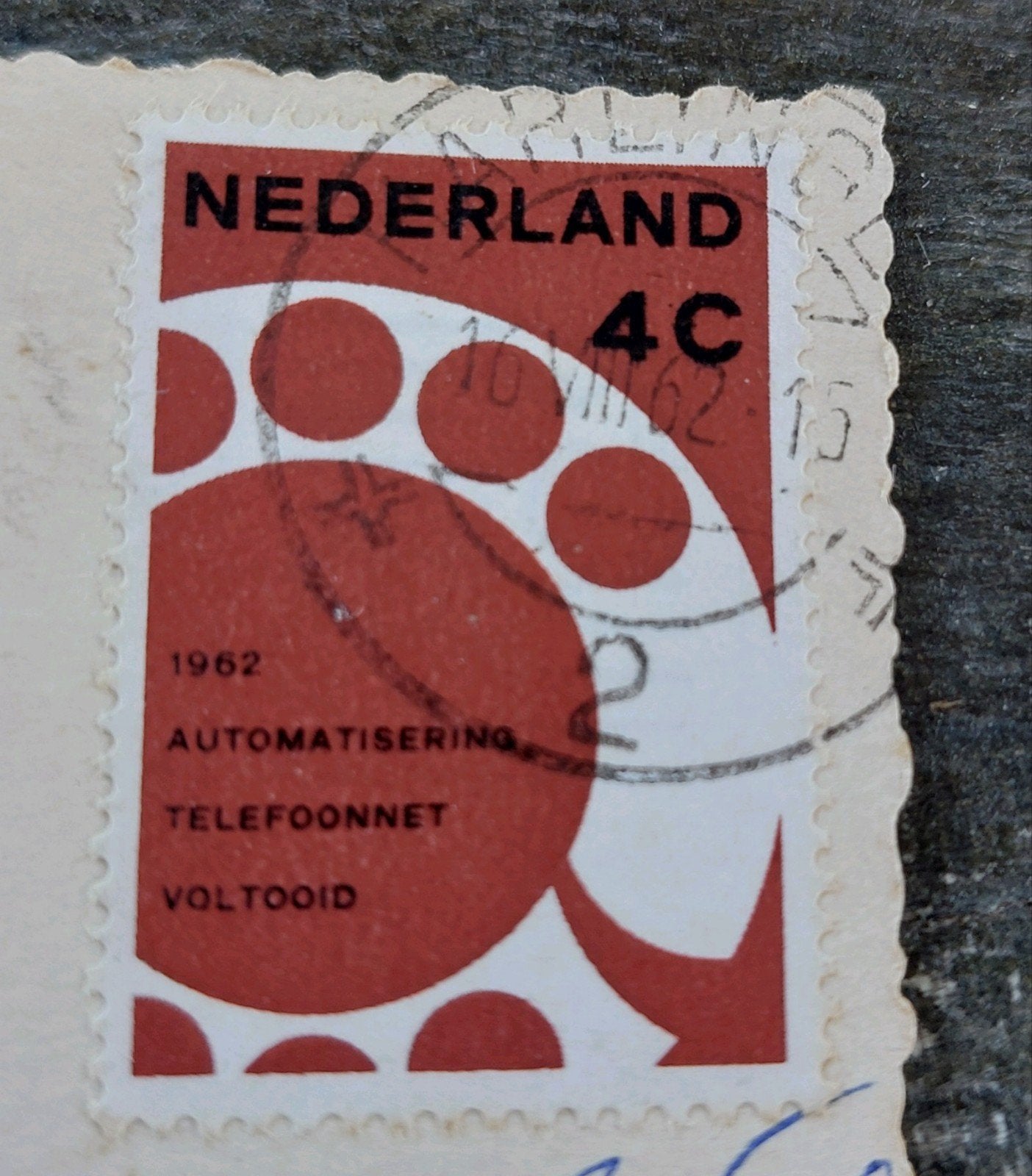 Nederland 4C postzegel 1962 Automatisering Telefoonnet, Ophalen of Verzenden, Na 1940, Gestempeld