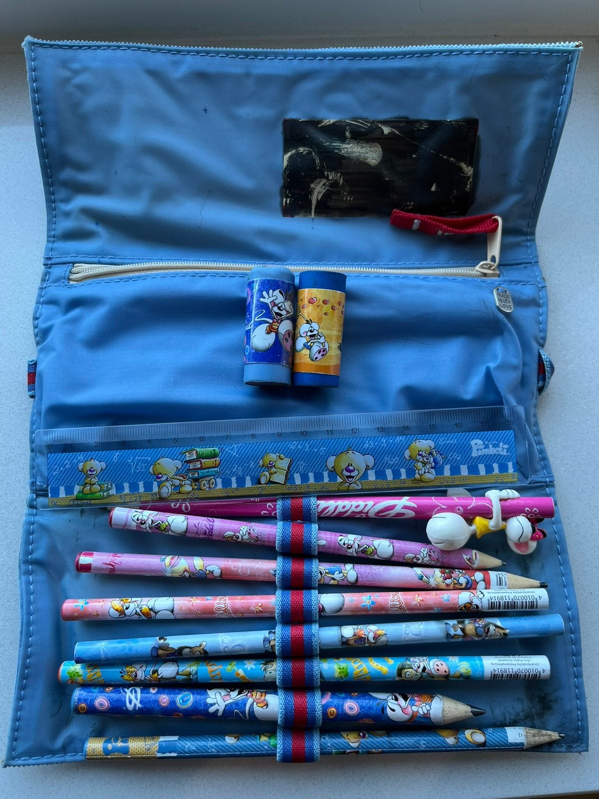 Diddl etui met potloden, 2 gummen, lineaal, Diversen, Ophalen of Verzenden, Zo goed als nieuw