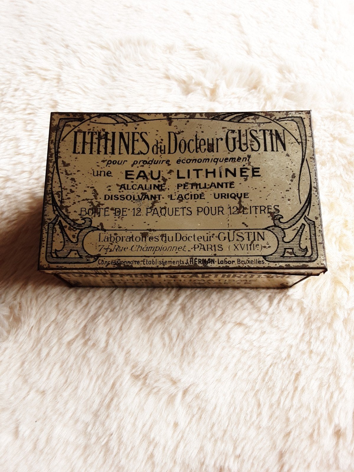 MEDICIJN Blikje uit FRANKRIJK.  1900/1910, Verzamelen, Ophalen of Verzenden, Gebruikt, Overige