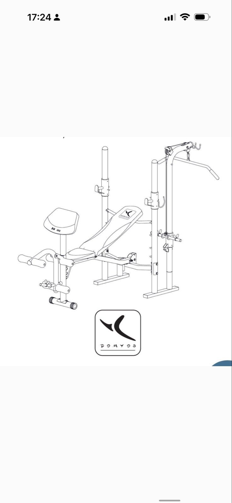 Domyos Bankdruk Fitness Toestel - Zo goed als nieuw, Krachtstation, Borst, Ophalen of Verzenden, Zo goed als nieuw