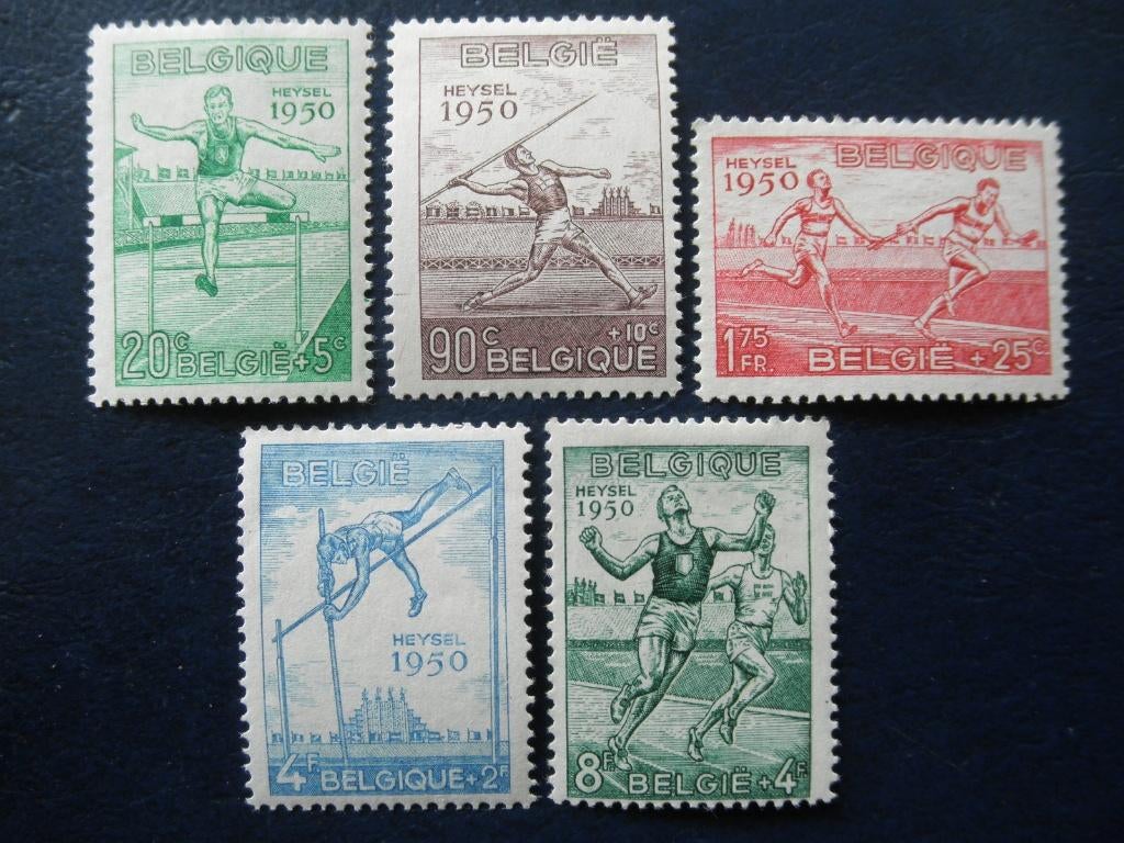 Postzegels België 1950 atletiek sport - cw. 80,00 (*), Ophalen of Verzenden, Sport