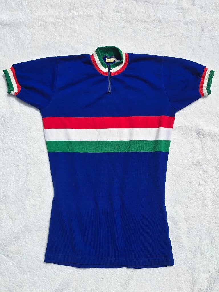 Raxar vintage retro wielertrui - Italy - tri colore, Verzenden, Zo goed als nieuw, Kleding