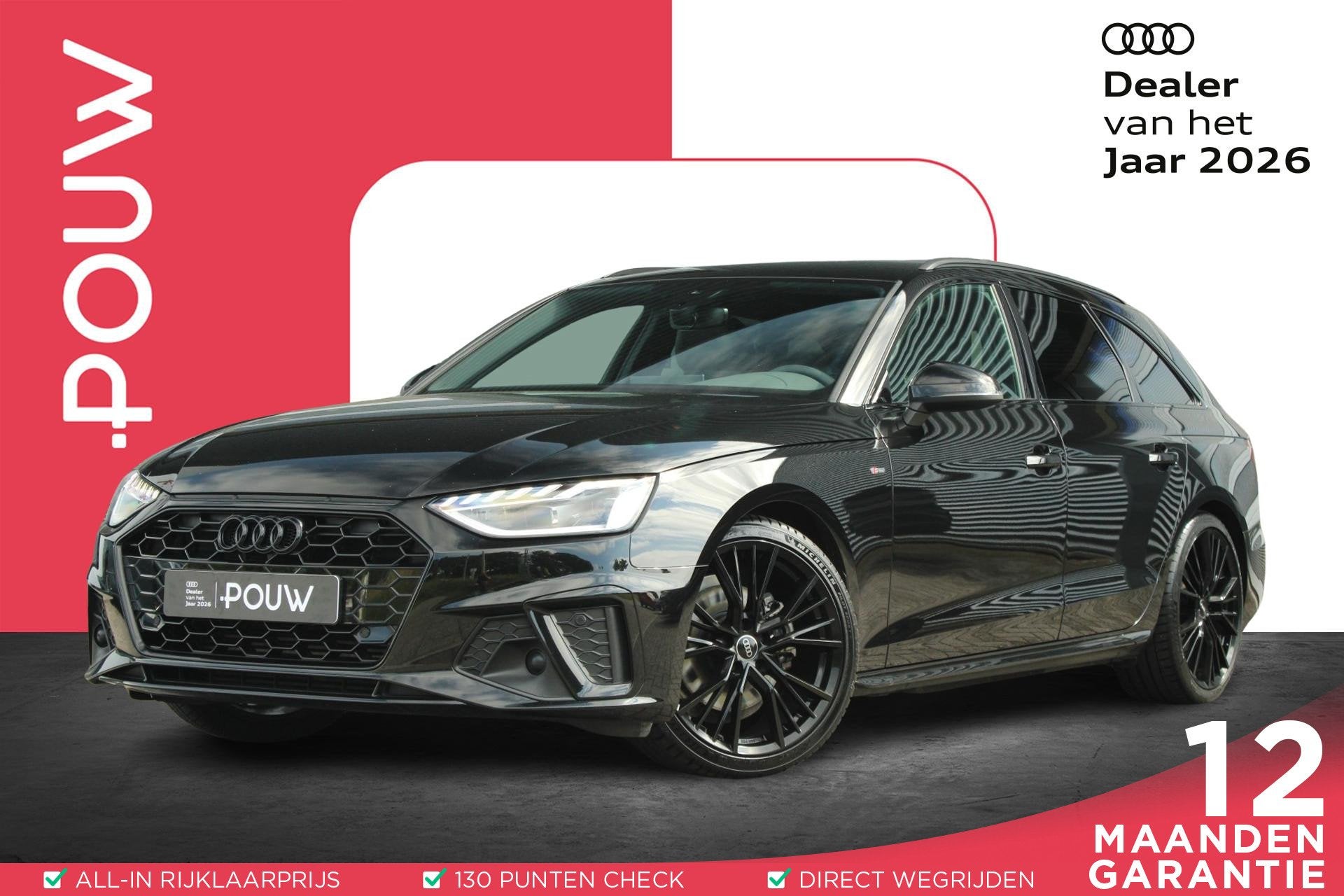 Audi A4 Avant 35 TFSI 150pk S-tronic S edition Competition |, Auto's, Audi, 12 maanden, Gebruikt, 4 cilinders, Zwart