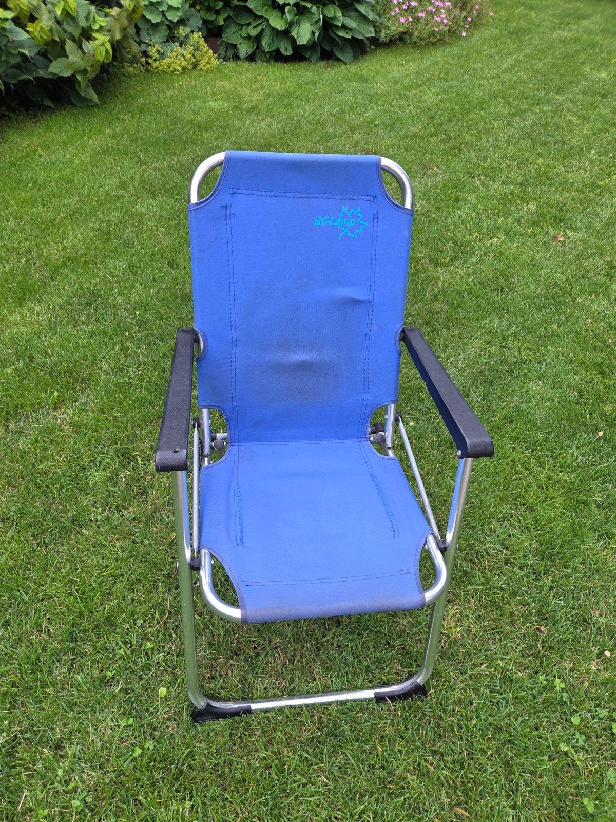 Gebruikte blauwe kinder campingstoel - Bo-Camp, Ophalen, Gebruikt, Campingstoel