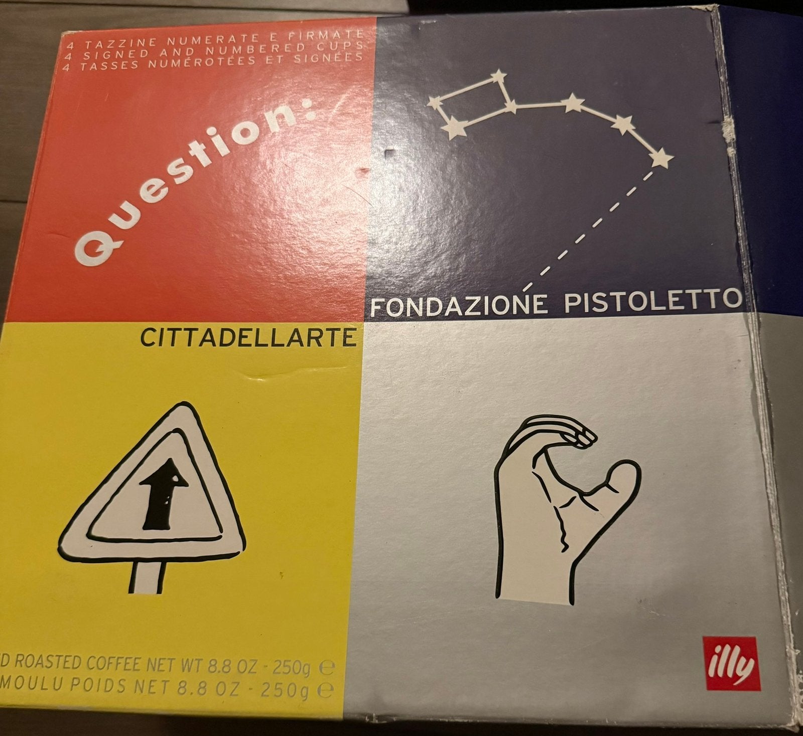 Illy cups Fondazione pistoletto, Ophalen of Verzenden, Zo goed als nieuw, Overige stijlen, Illy