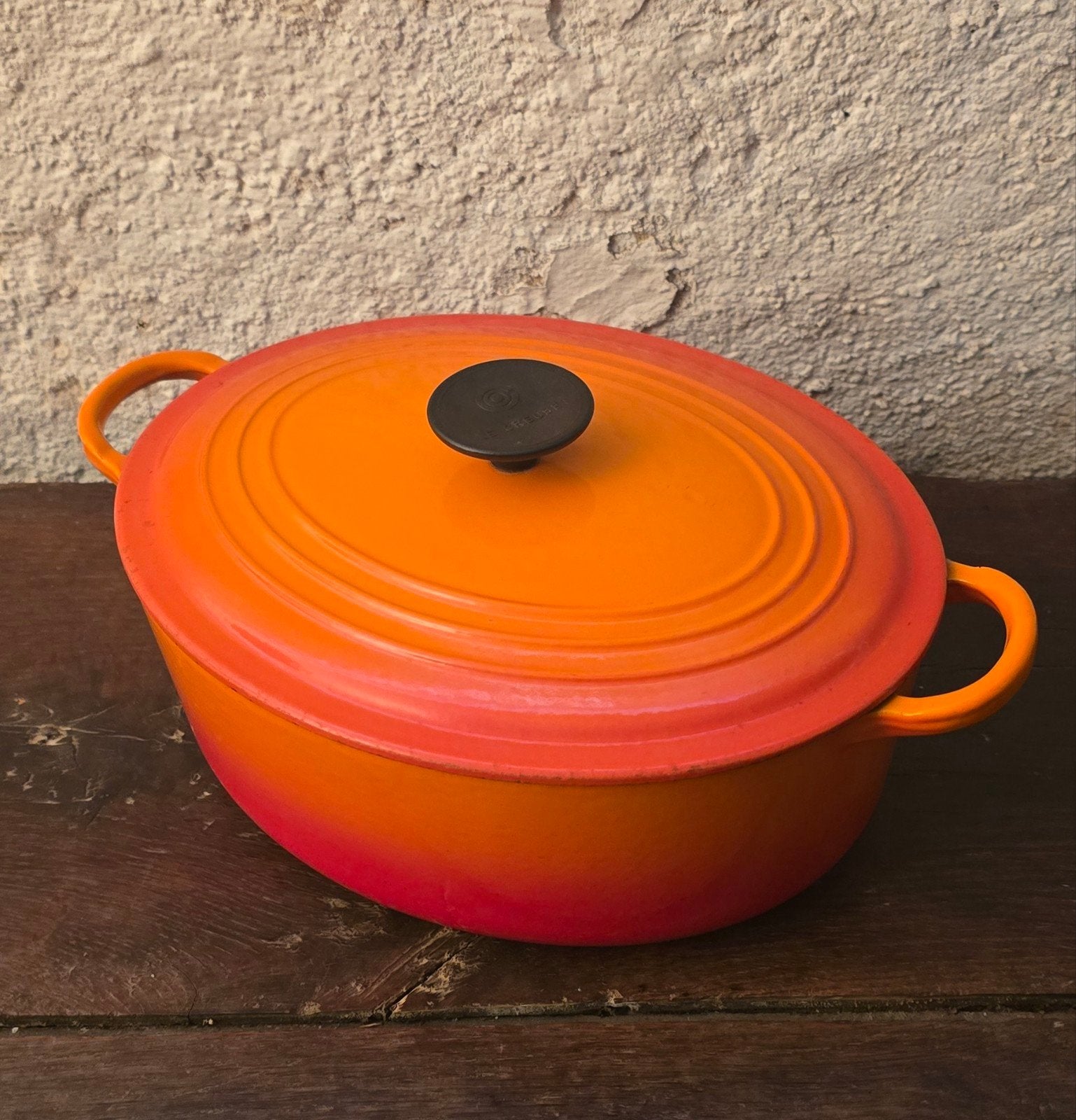 Le Creuset braadpan pan ovaal 29 cm geëmailleerd gietijzer, Ophalen of Verzenden, Gietijzer, Braadpan, Le Creuset