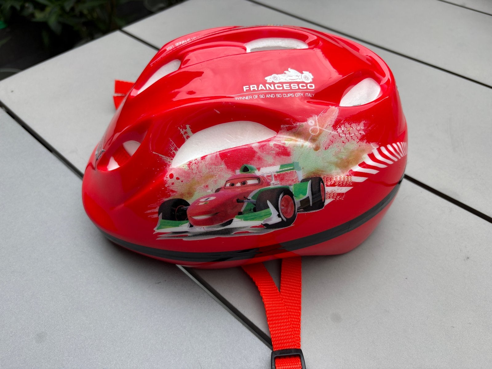 Cars Fietshelm - Verstelbaar 51-55cm, Ophalen, Gebruikt, Overige maten, Jongen of Meisje