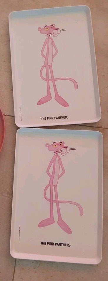 Pink panther dienbladen, dienblad, roze panter, pink panter, Ophalen of Verzenden, Rechthoekig