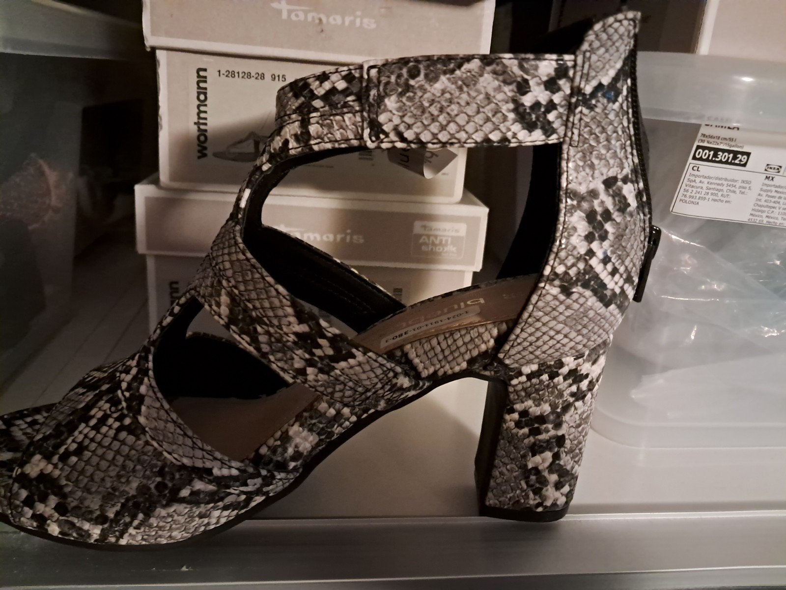 Bluebox Slangenprint Sandalen met Hak - Maat 38, Blue Box, Nieuw, Grijs, Sandalen of Muiltjes