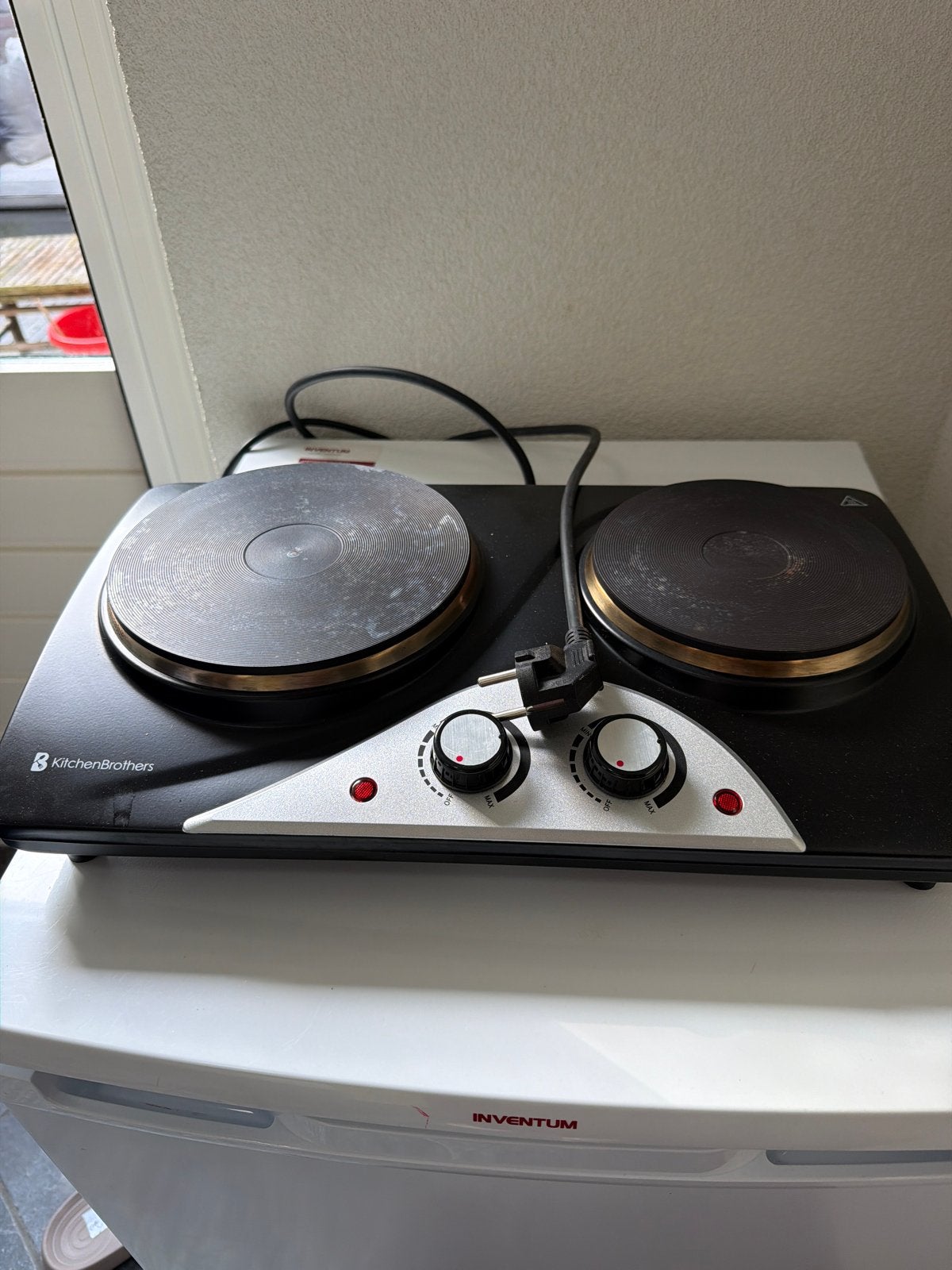 KitchenBrothers Elektrische Kookplaat 2 Pits - Tijdelijk geb, Witgoed en Apparatuur, Kookplaten, Ophalen, 3 kookzones of minder