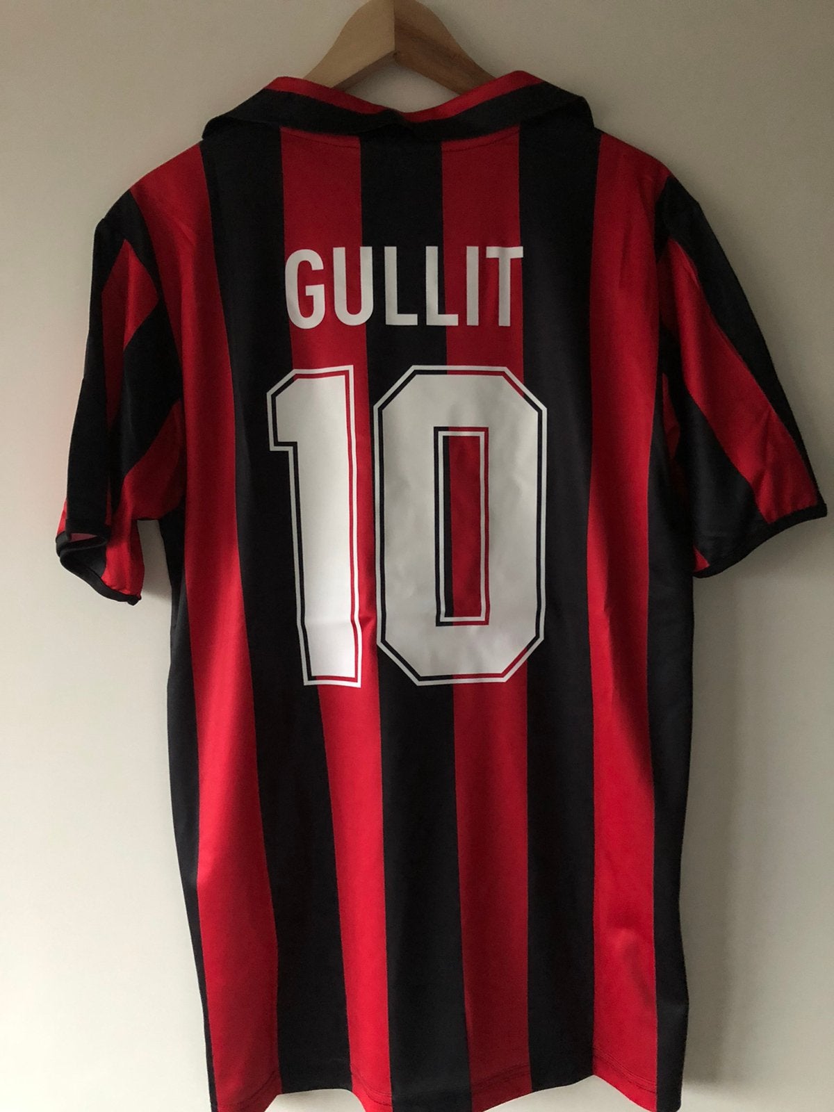 Gullit AC Milan retro voetbalshirt maat L, Ophalen of Verzenden, Zo goed als nieuw, Shirt