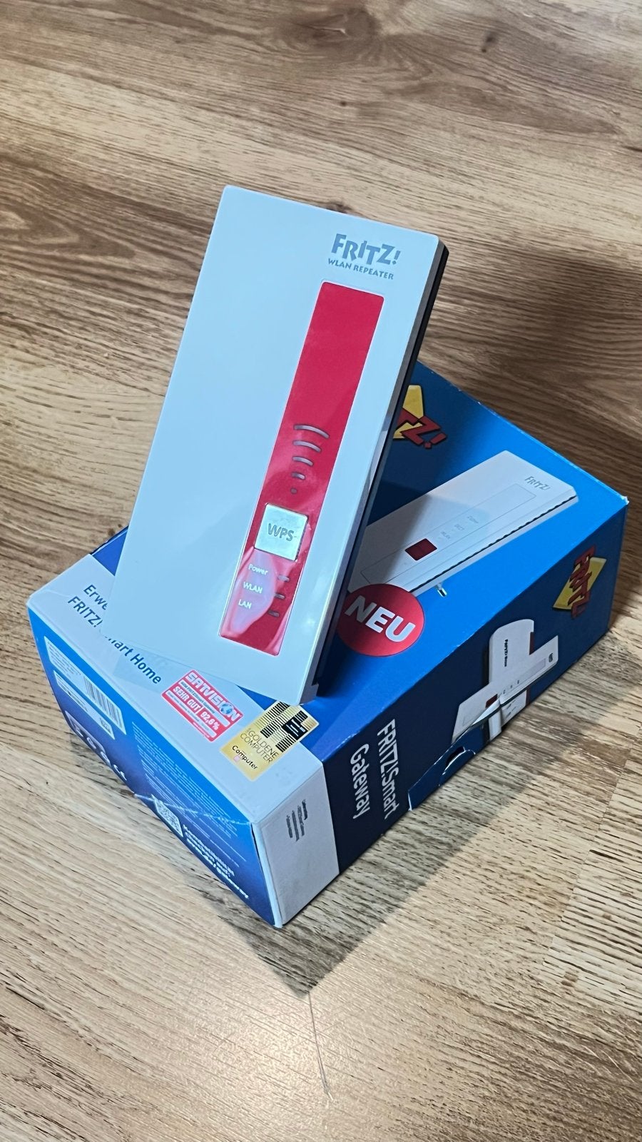 WiFi versterker FRITZ!WLAN Repeater 1750E - ZGAN, Ophalen of Verzenden, Zo goed als nieuw, Router