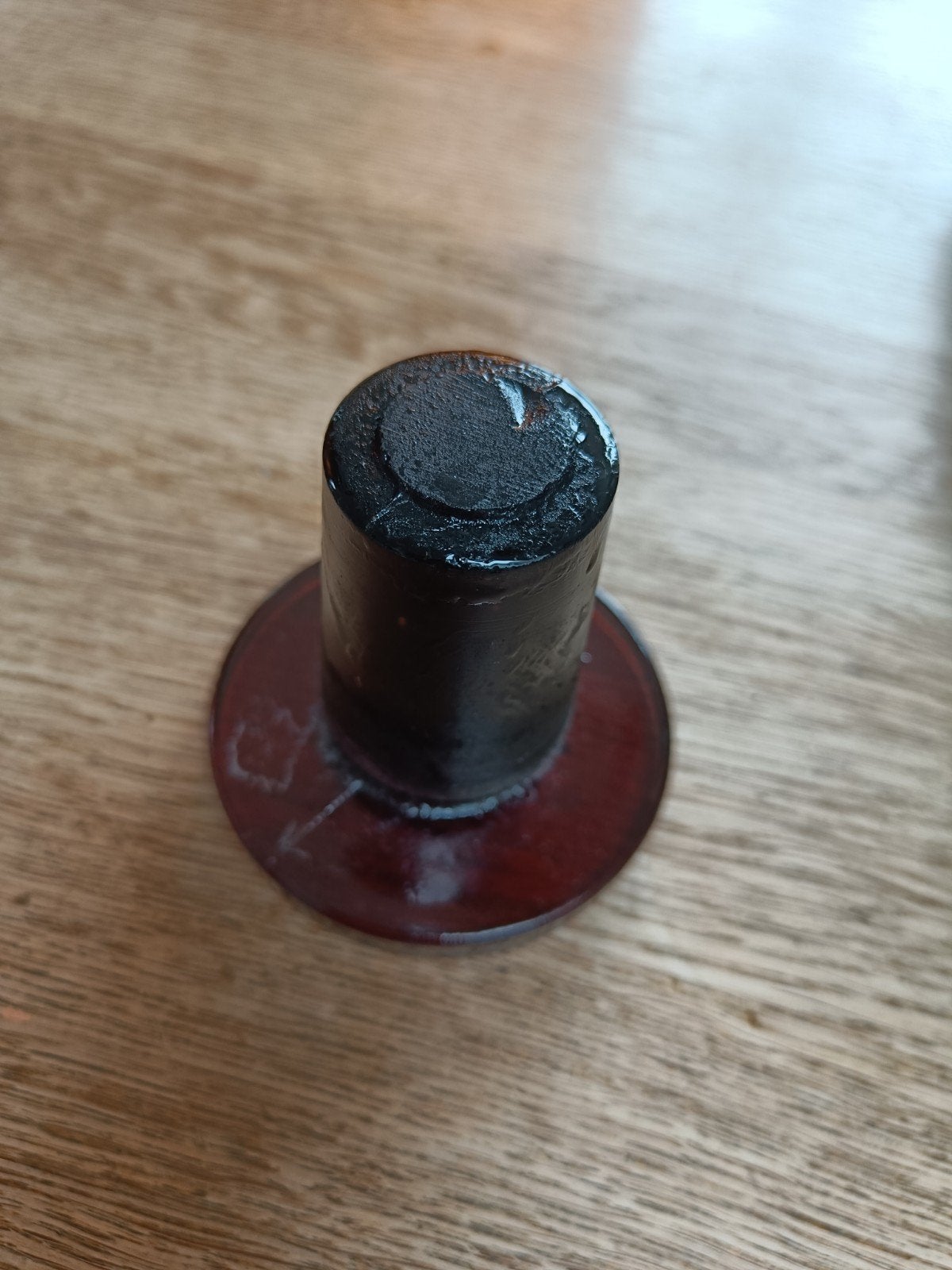 Grote antieke apothekersfles, bruin glas - TU Eindhoven, Ophalen
