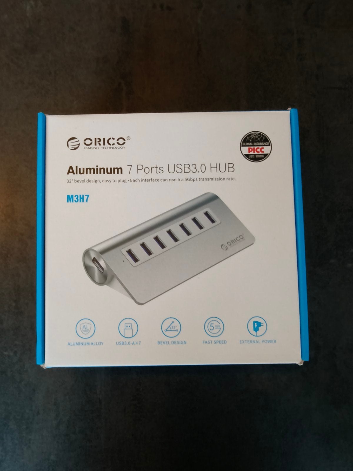 ORICO Aluminium 7-poorts USB 3.0 HUB M3H7, Ophalen of Verzenden, Nieuw