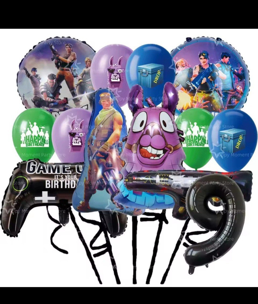 Fortnite Feestpakket - Ballonnen en Versiering (Nieuw), Ophalen of Verzenden, Nieuw, Feestartikel, Verjaardag
