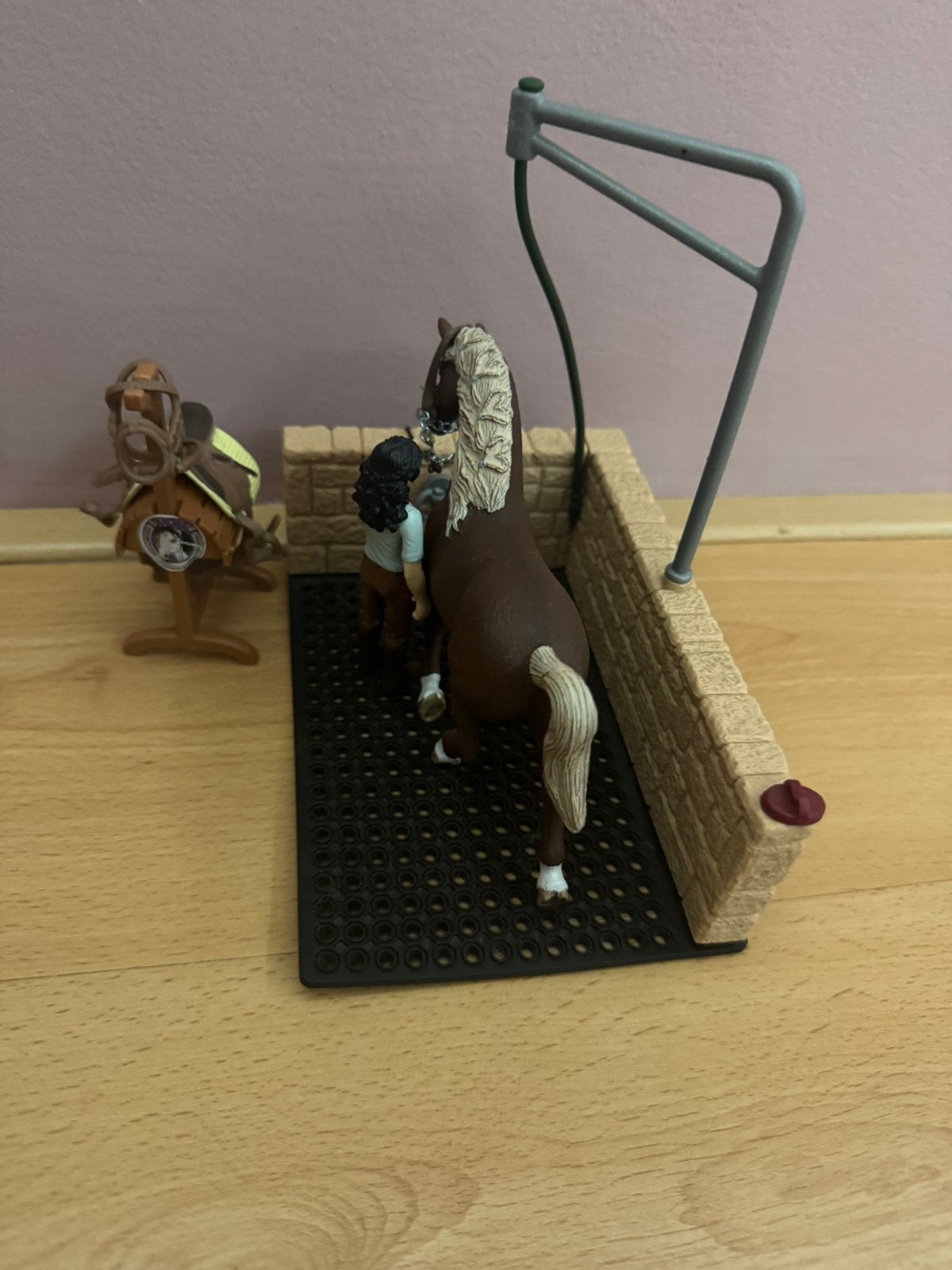 Schleich wasplaats!, Ophalen of Verzenden, Zo goed als nieuw, Actiefiguurtje