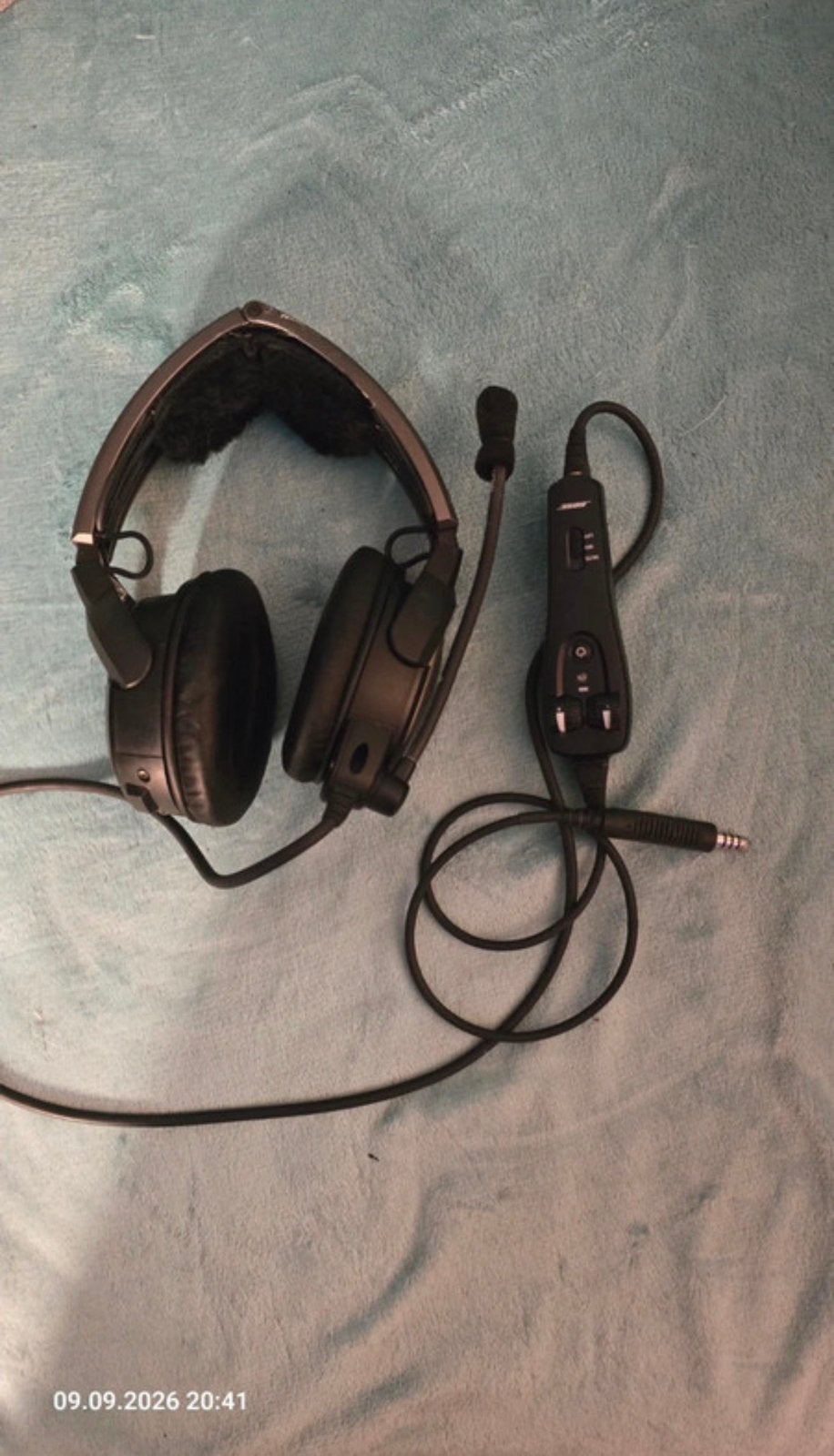 Bose A20 Aviation Headset met U174 plug + draagtas, Ophalen of Verzenden, Zo goed als nieuw, Draagtas/etui, Bose